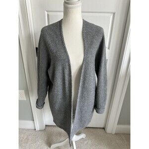 Staccato Heather Grey Open Front Knit Cardigan Cozy Sweater Size S/M-Stitch Fix
